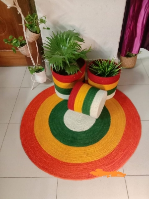 Picture of Jute Rugs/ Mat, Plant Basket
