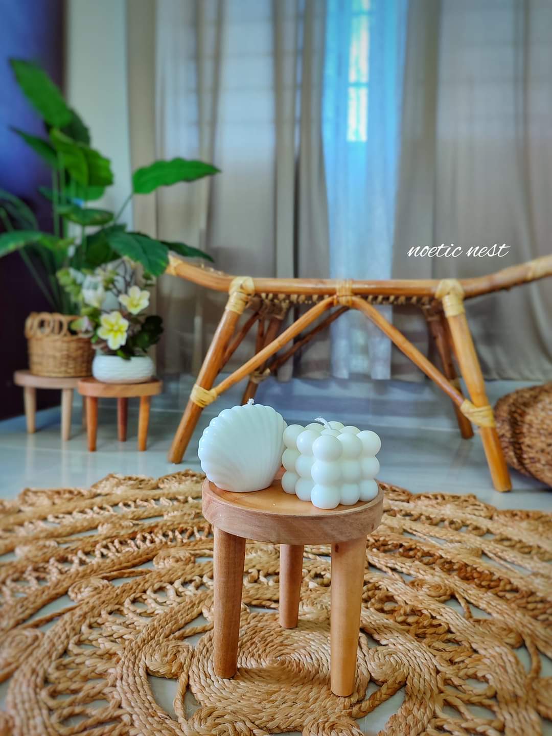 Picture of Jute Floor Mat/ Jute Rugs (  Round Hand Made jute  mat, Jute Colour )