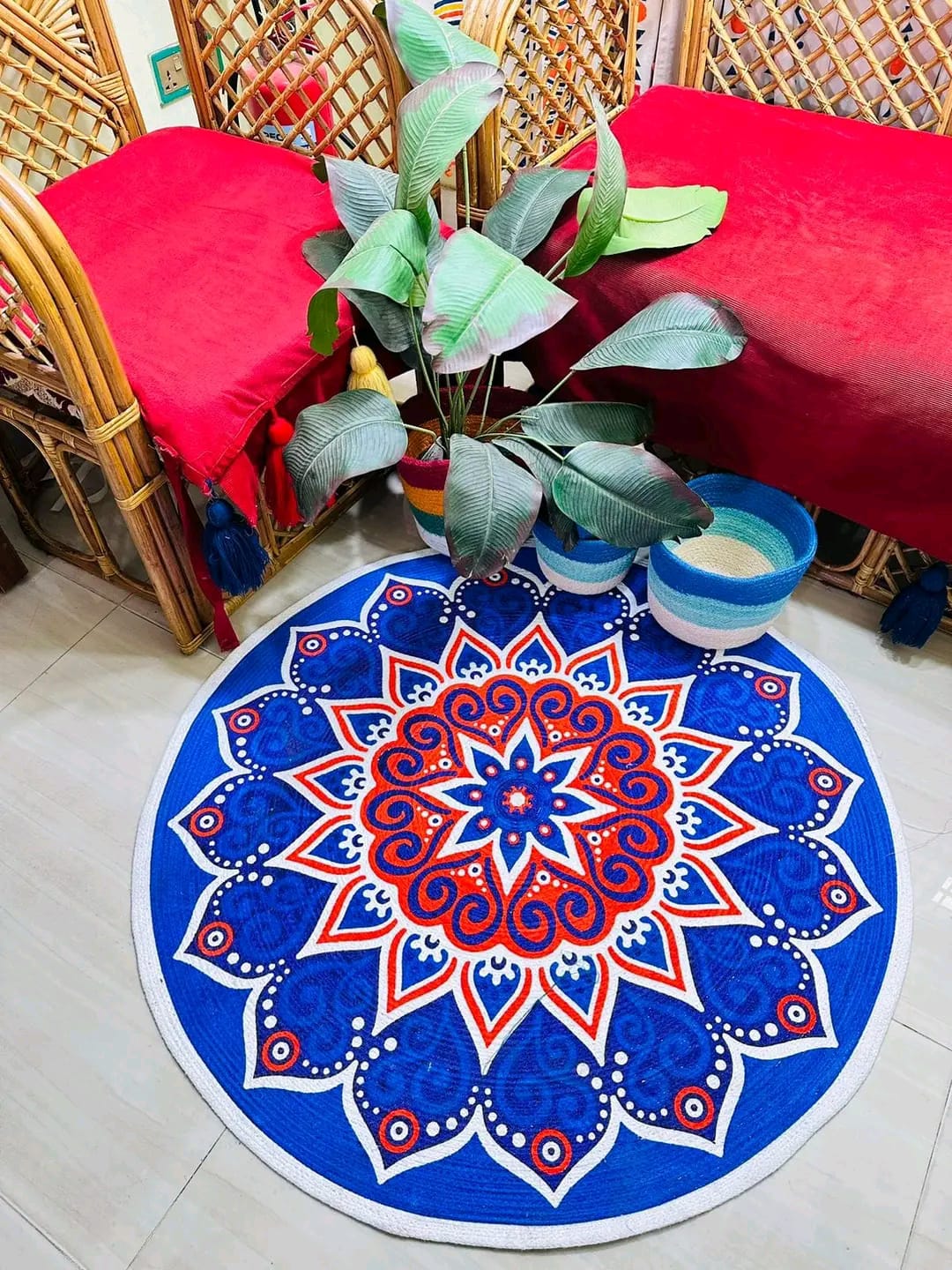 Picture of 3ft Cotton Print Floor Mat/Rugs