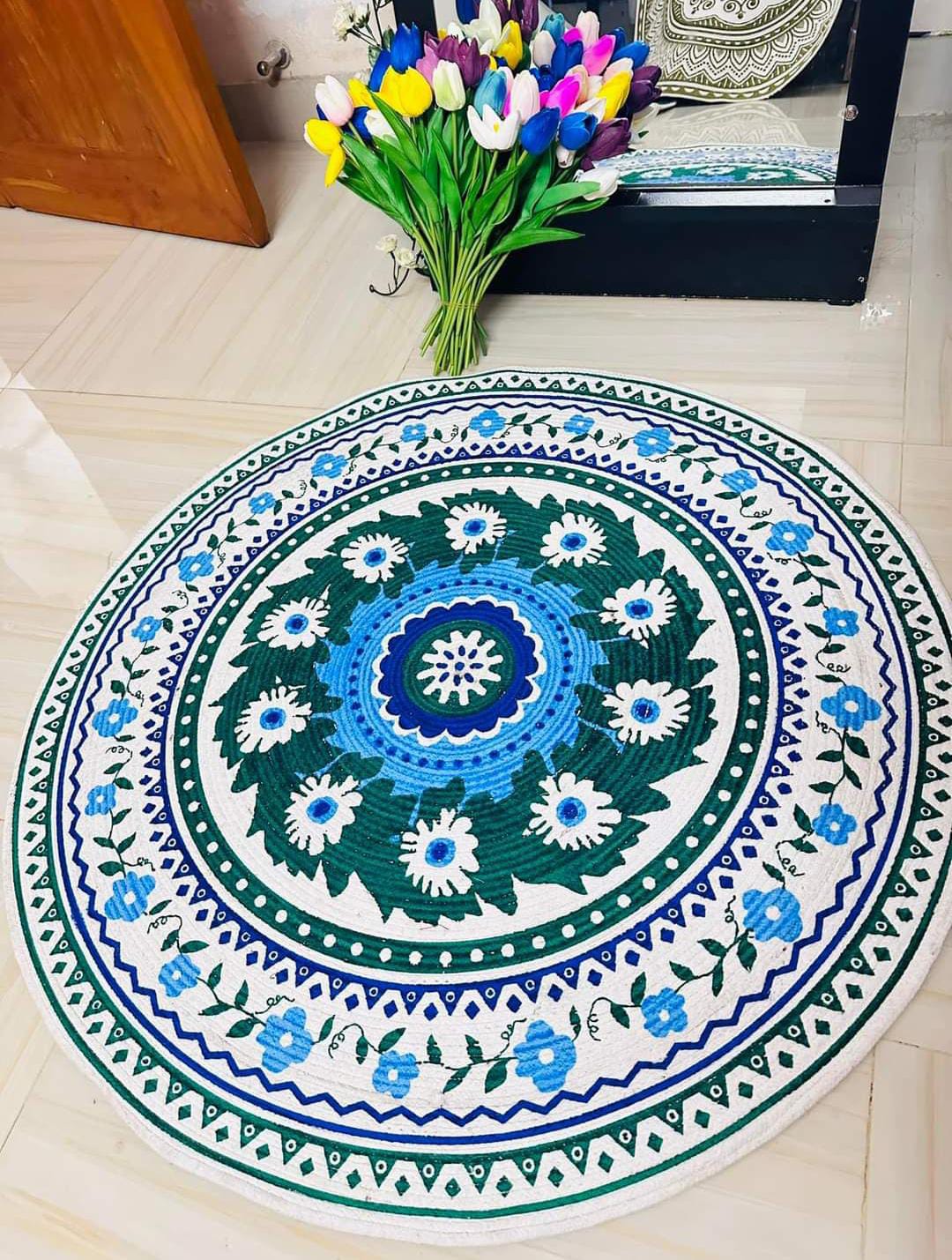 Picture of 3ft Cotton Print Floor Mat/Rugs