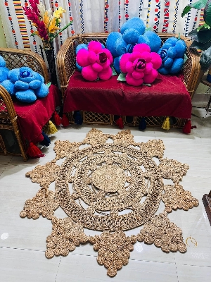 Picture of 3ft Hand Made Jute Rugs/ Mat (Size: 3ft )