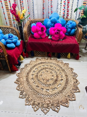 Picture of 3ft Hand Made Jute Rugs/ Mat (Size: 3ft )