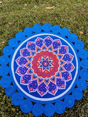 Picture of Jute & Cottom Print Chaka Mat/Rugs