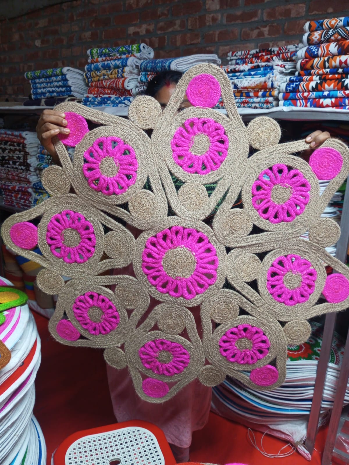 Picture of 3ft Jute Design Floor Mat/Rugs