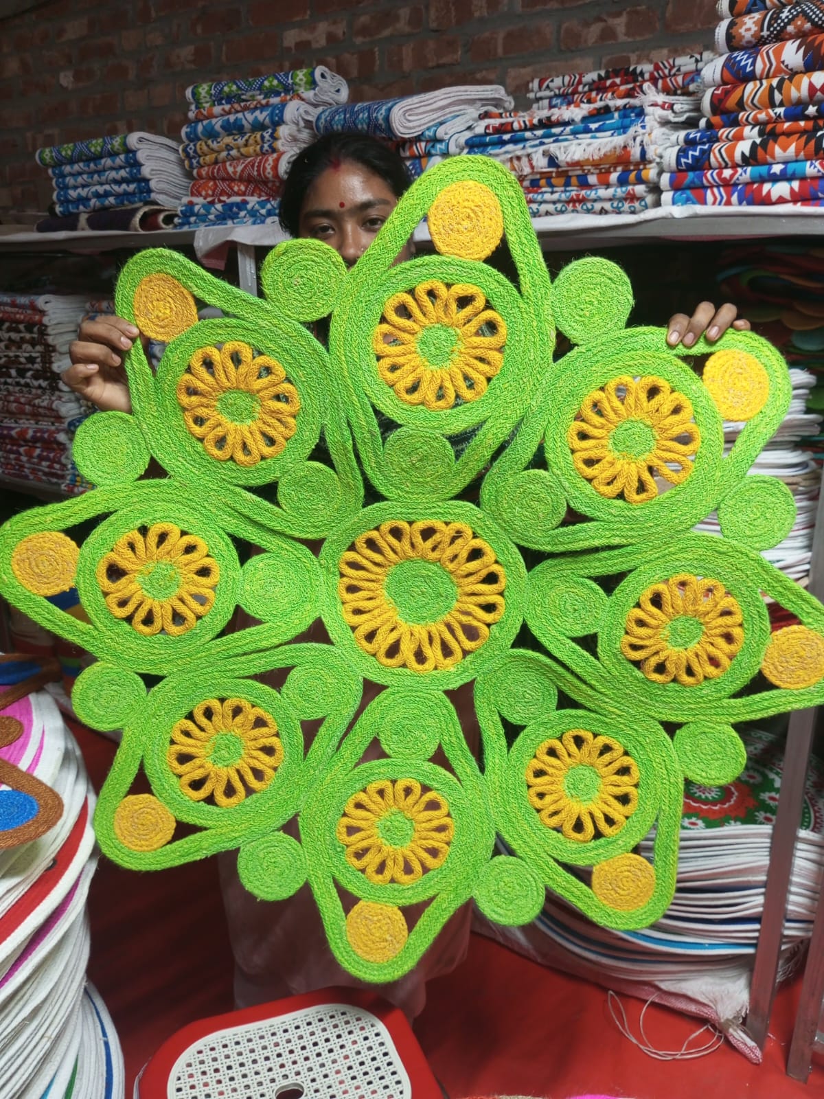 Picture of 3ft Jute Design Floor Mat/Rugs