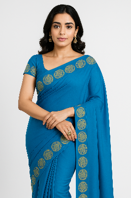 Picture of Women's Fashionable Half Silk Saree