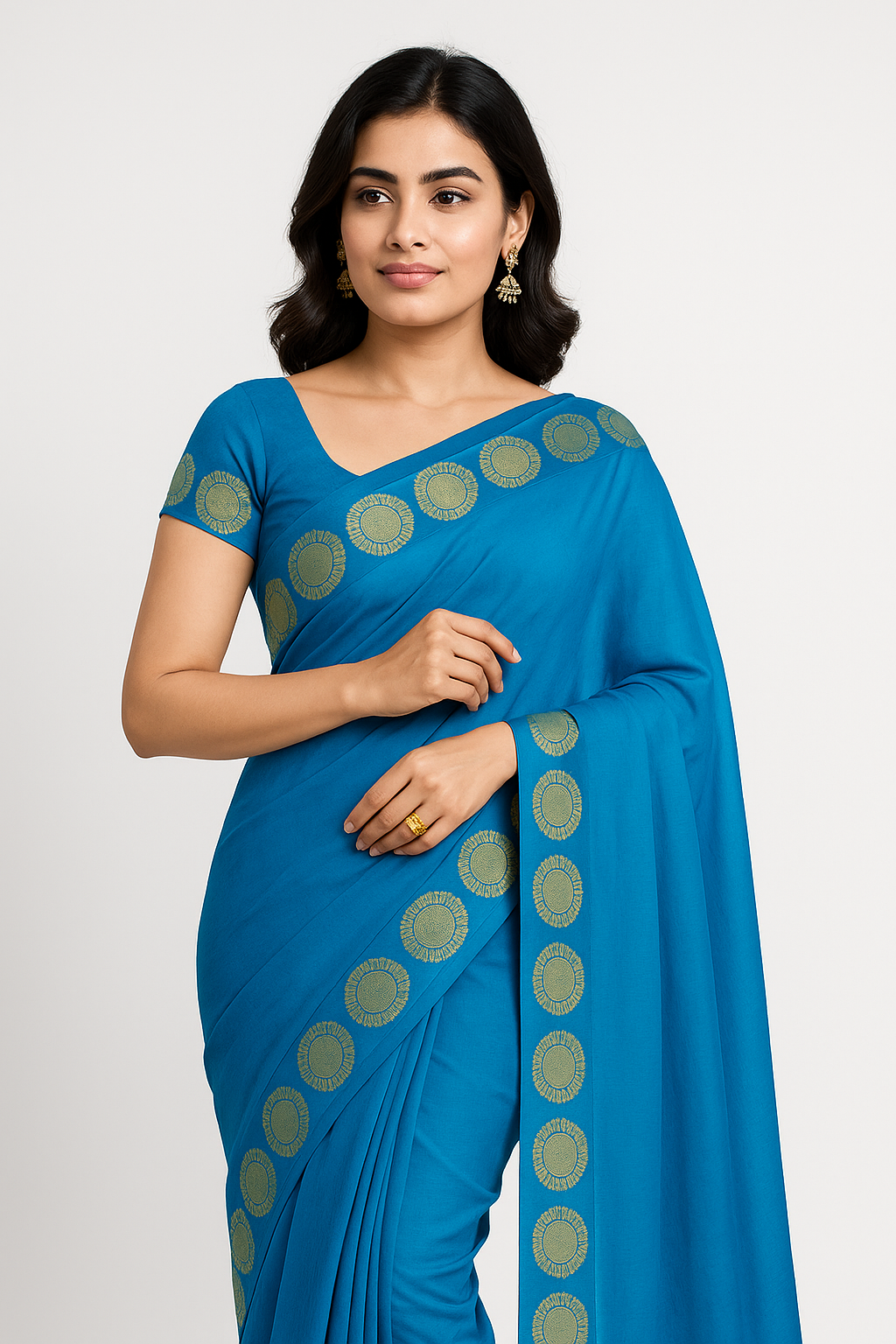 Picture of Women's Fashionable Half Silk Saree