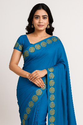 Picture of Women's Fashionable Half Silk Saree