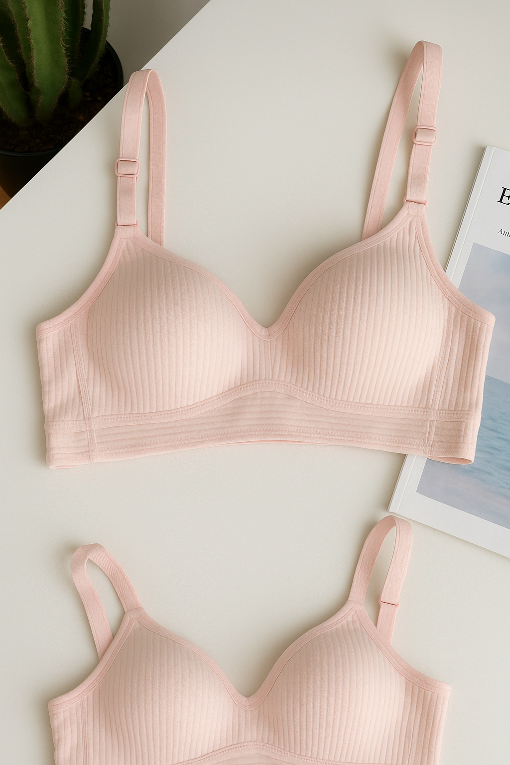 Picture of Comfortable and Breathable Padded Push Up Bra for Women Pink