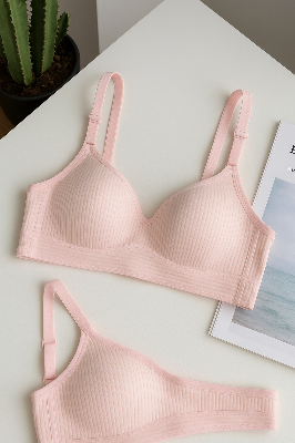 Picture of Comfortable and Breathable Padded Push Up Bra for Women Pink