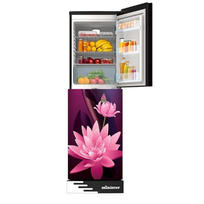 Picture of MINISTER 306 Liter Frost Type Bottom Mount Refrigerator EL Purple Lotus (M-306)
