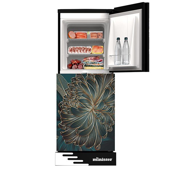 Picture of MINISTER 224 Liter Frost Type Top Mount Refrigerator EL Bold Flower (M-224)