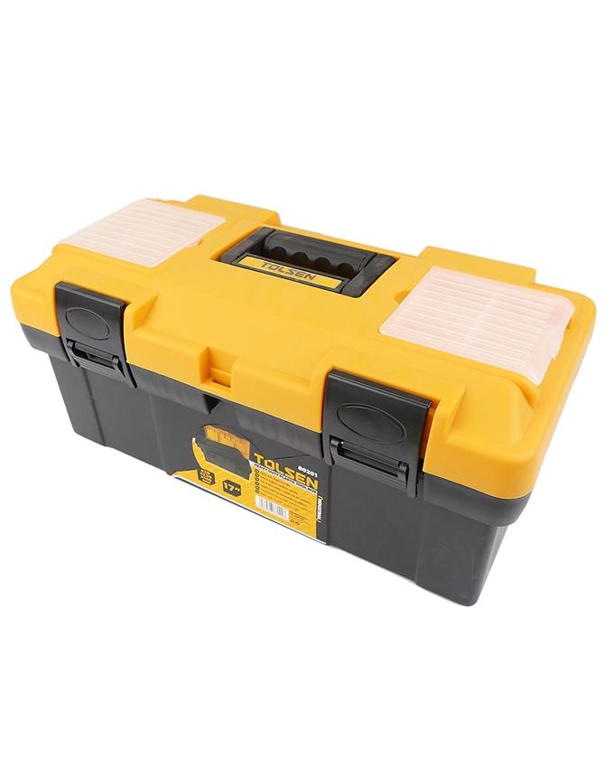 Picture of TOLSEN 17" Heavy Duty Plastic Tool Box (420x230x190mm) Model: 80201
