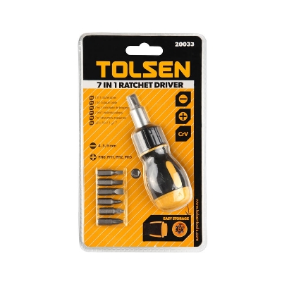 Picture of TOLSEN 7 In 1 Ratchet Driver 20033 - Kings Trading