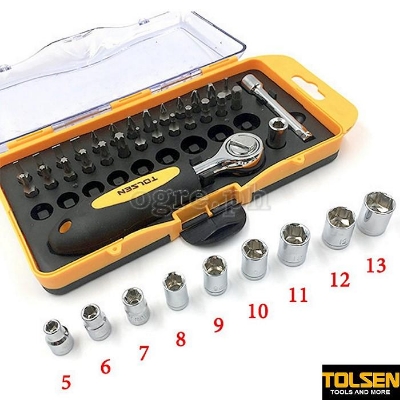 Picture of TOLSEN 38 Pcs Bits and Sockets Set 20035 - Kings Trading