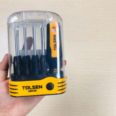 Picture of TOLSEN 8 in 1 Interchangeable Screwdriver Set w/ Case 20039 - Kings Trading