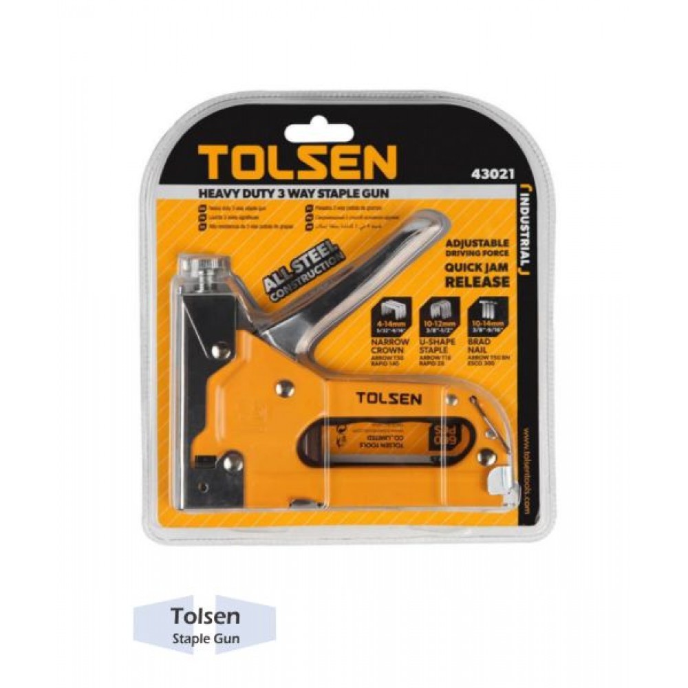 Picture of TOLSEN 3-Way Stapler 4-14mm Heavy Duty for Wood Plywood chipboard 43021 - Kings Trading