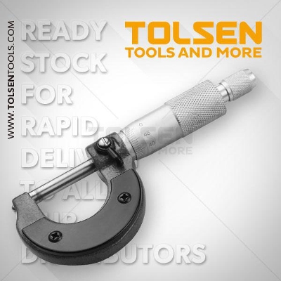 Picture of TOLSEN Micrometer metric Size: 0-25mm Chrome-plated frame Model: 35055