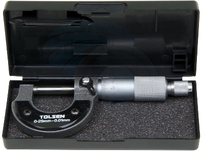 Picture of TOLSEN Micrometer metric Size: 0-25mm Chrome-plated frame Model: 35055