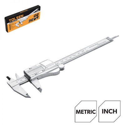 Picture of TOLSEN (0-150mm) Digital Caliper (Metric & Inch), 6", Stainless steel, Four-way measurement, Accuracy: 0.01mm 35053 - Kings Trading