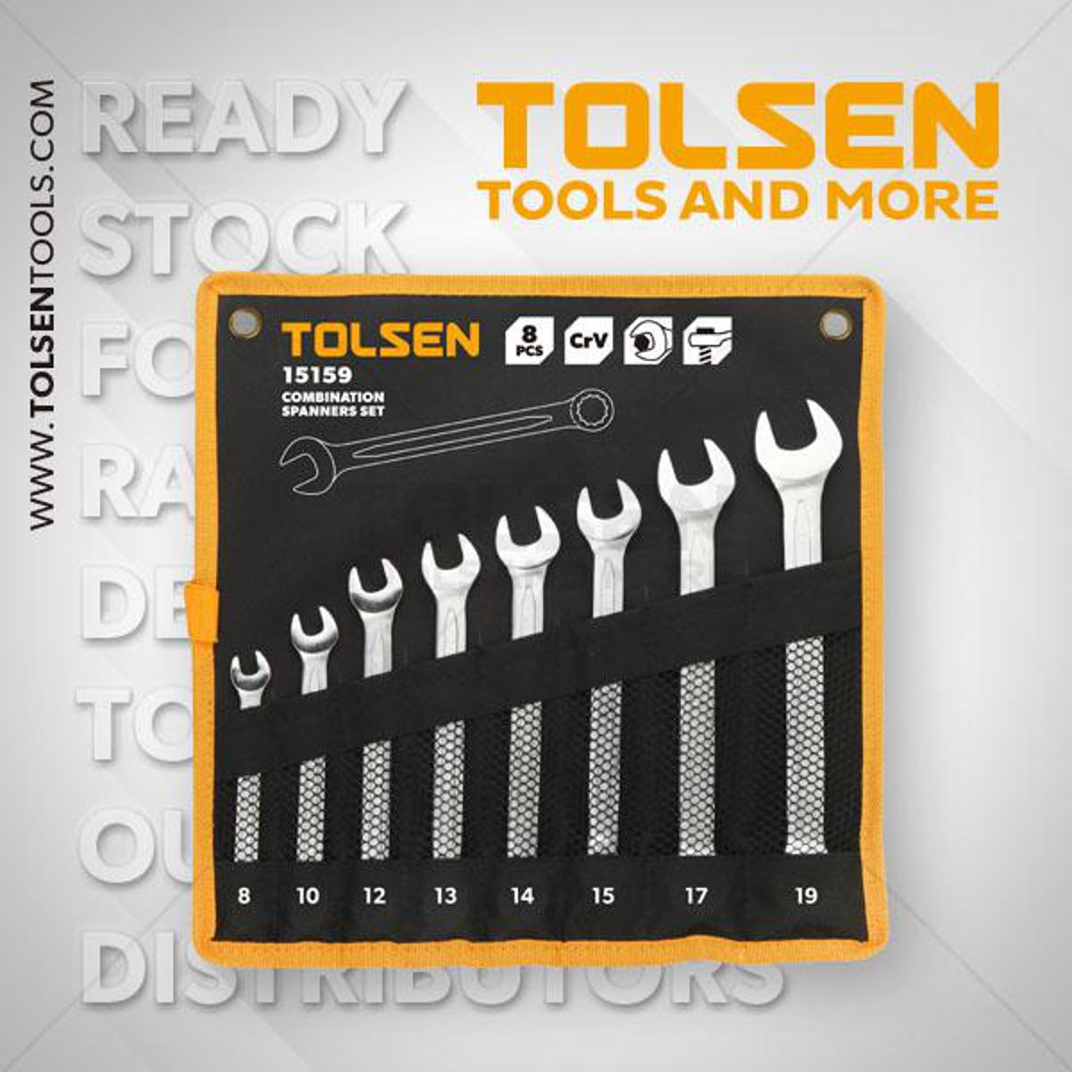 Picture of Tolsen 8Pcs Combination Spanners Set 15159