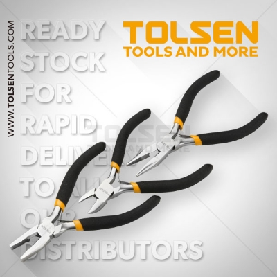 Picture of TOLSEN 3Pcs mini Pliers Set (115mm, 4.5") - Kings Trading
