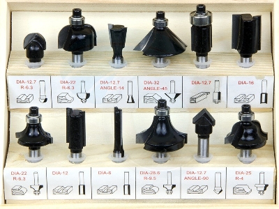 Picture of TOLSEN 12 Pcs Carbide Router Bits Set 75680 - Kings Trading
