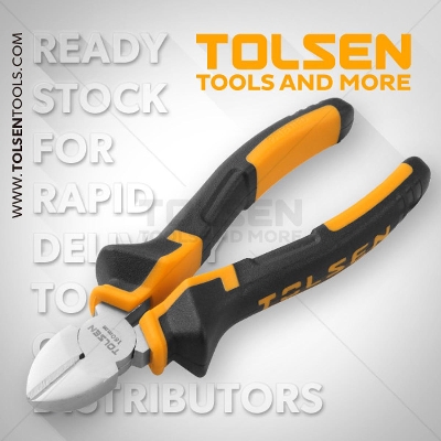 Picture of TOLSEN 7" Diagonal Cutting Pliers (180mm) TPR Handle 10004 - Kings Trading