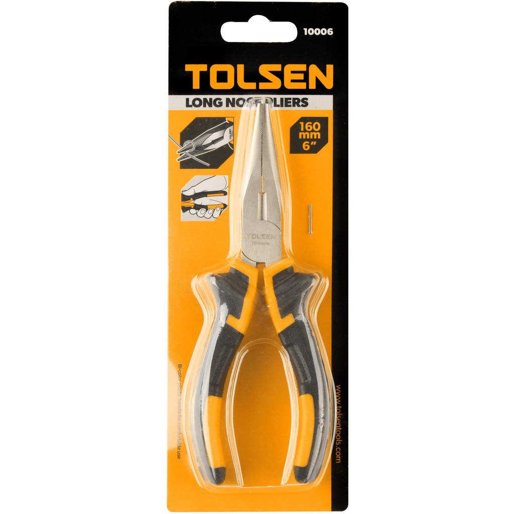 Picture of TOLSEN 6" Long Nose Pliers (160mm) TPR Handle 10006 - Kings Trading