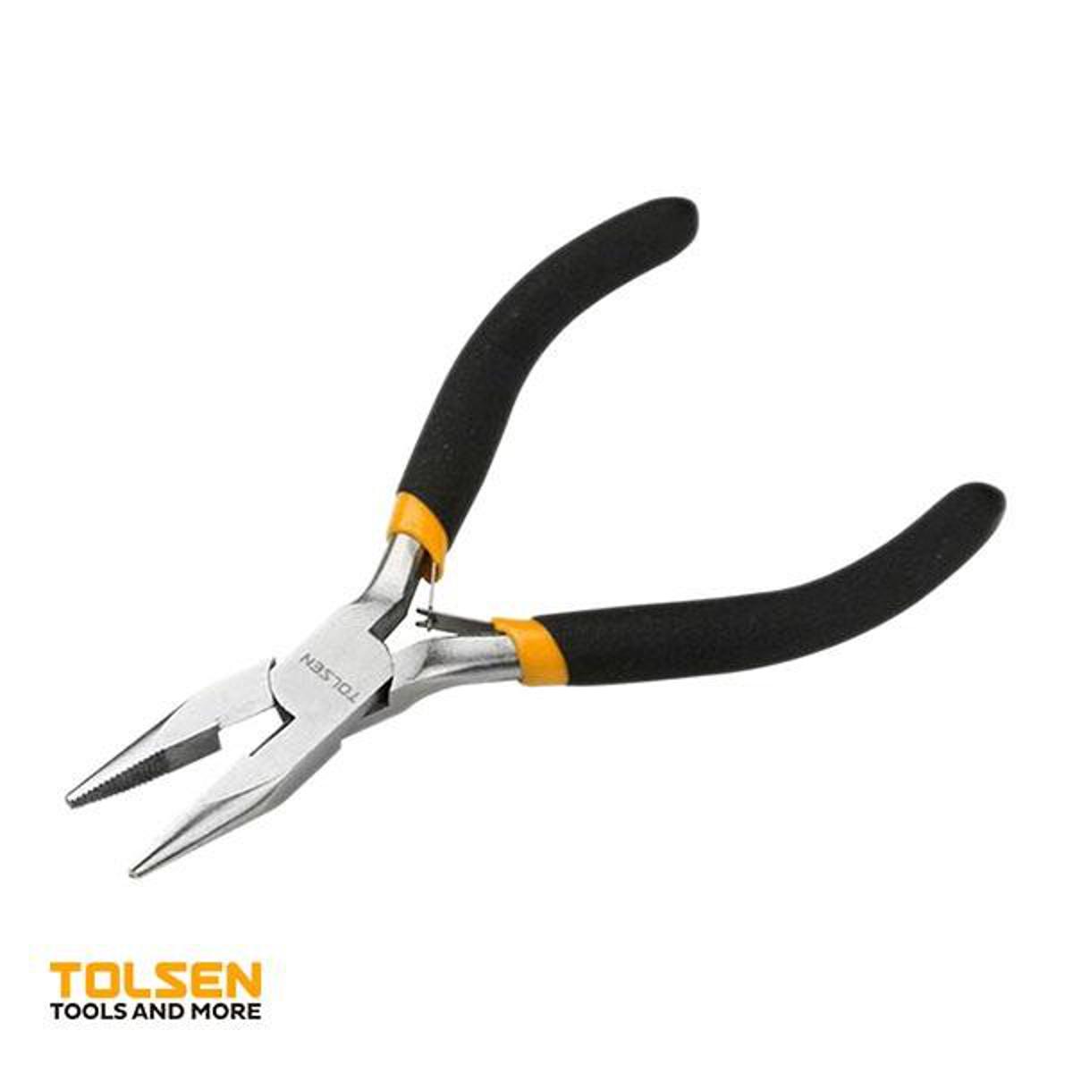 Picture of TOLSEN Mini Long Nose Pliers (4.5") 10031 Bi-Dipped Handle - Kings Trading