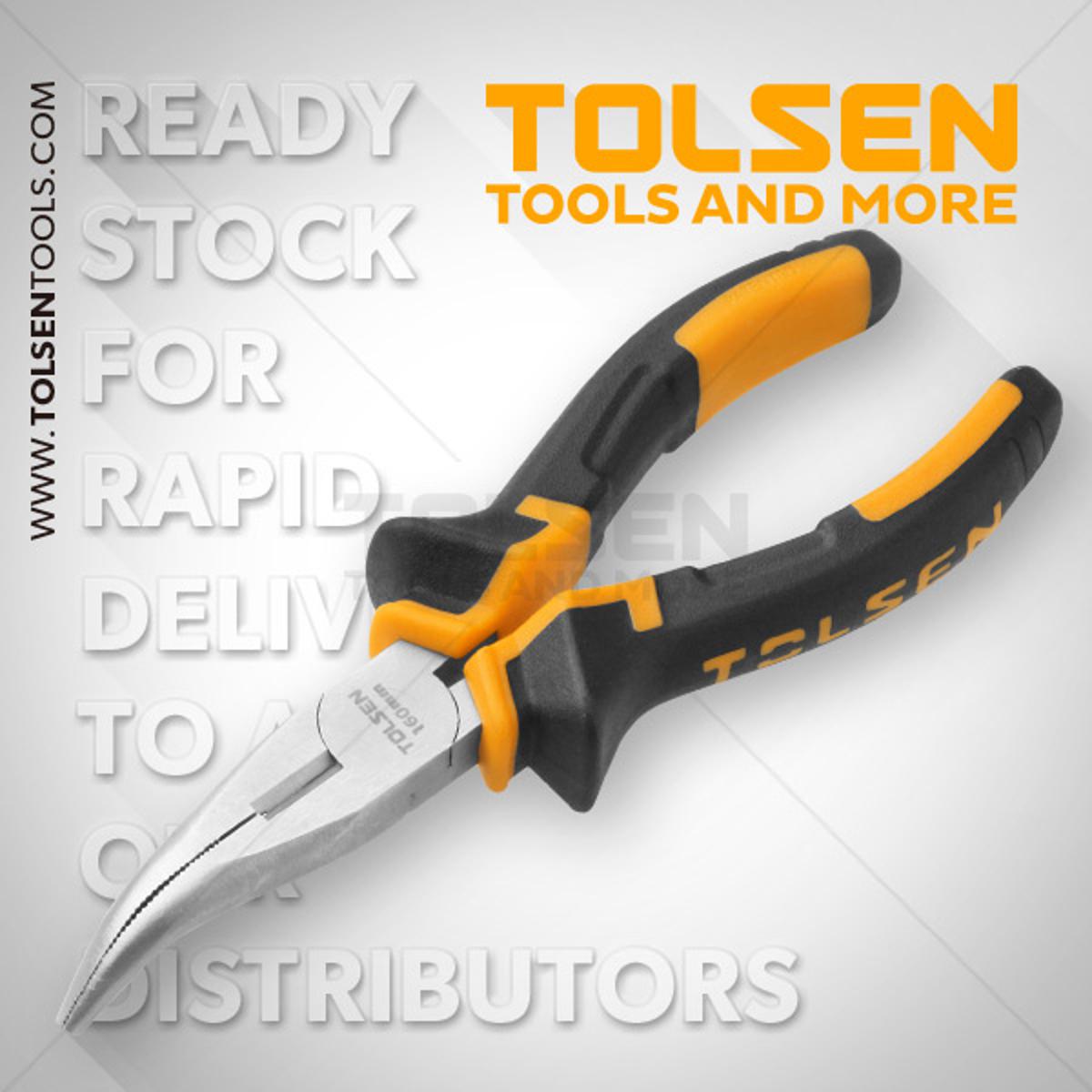 Picture of TOLSEN 6" Bent Nose Pliers (160mm) TPR Handle 10008 - Kings Trading