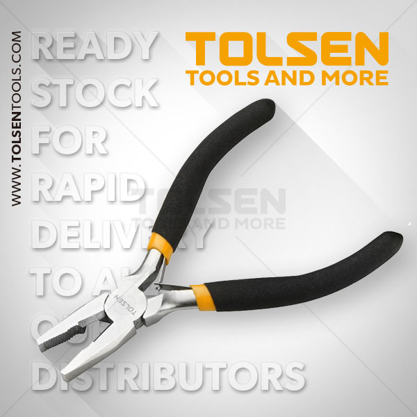 Picture of TOLSEN 4.5" Mini Combination Pliers Bi-Dipped Handle 10030 - Kings Trading