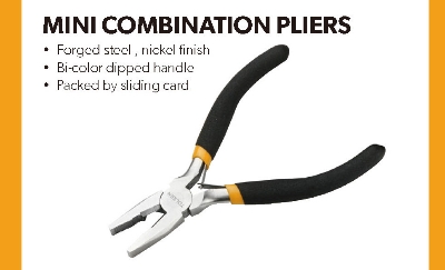 Picture of TOLSEN 4.5" Mini Combination Pliers Bi-Dipped Handle 10030 - Kings Trading