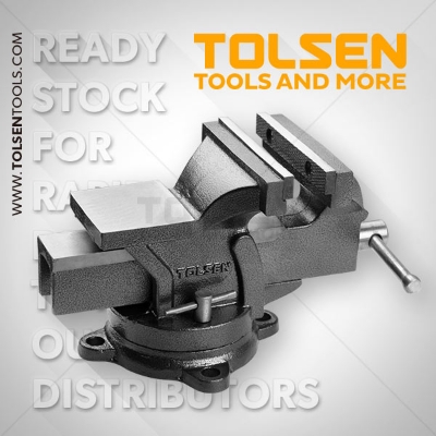 Picture of Tolsen Swivel Base Bench Vice 4 inch 100mm with anvil 10103