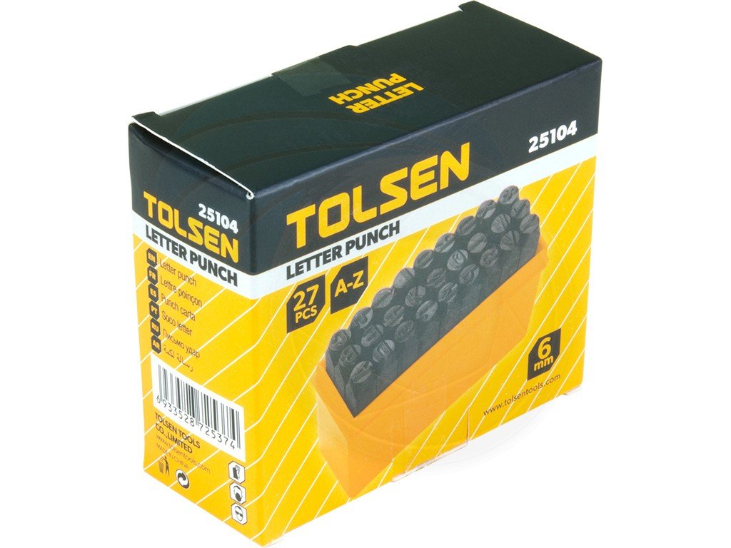 Picture of TOLSEN 27 Pcs Letter (A-Z) Punch Set 6mm - Kings Trading