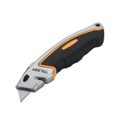 Picture of Tolsen Retractable TPR Utility Cutter with 5pcs SK5 Refill (61x19mm) Industrial Series * Kings Trading  *