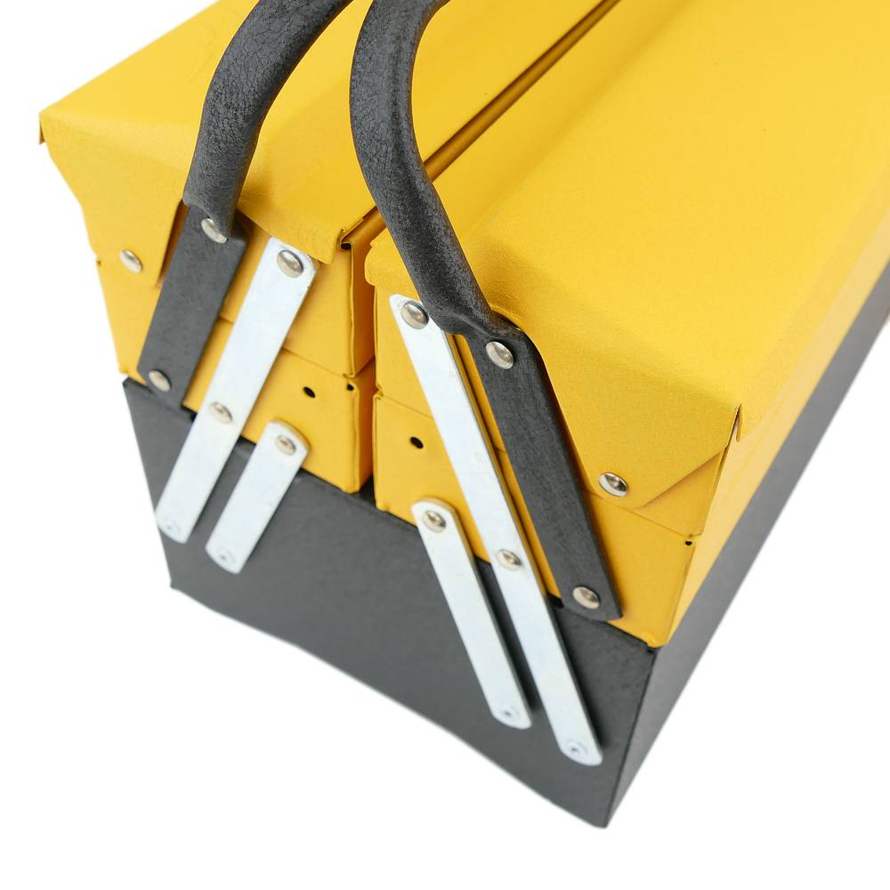 Picture of Tolsen 3 Layer Heavy Duty Steel Tool Box (495 x 200 x 290 mm) 80212