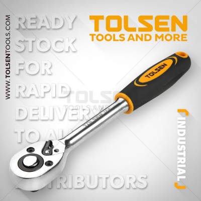 Picture of TOLSEN 1/4" Square Drive Quick Release Reversible Socket Ratchet Wrench 15118