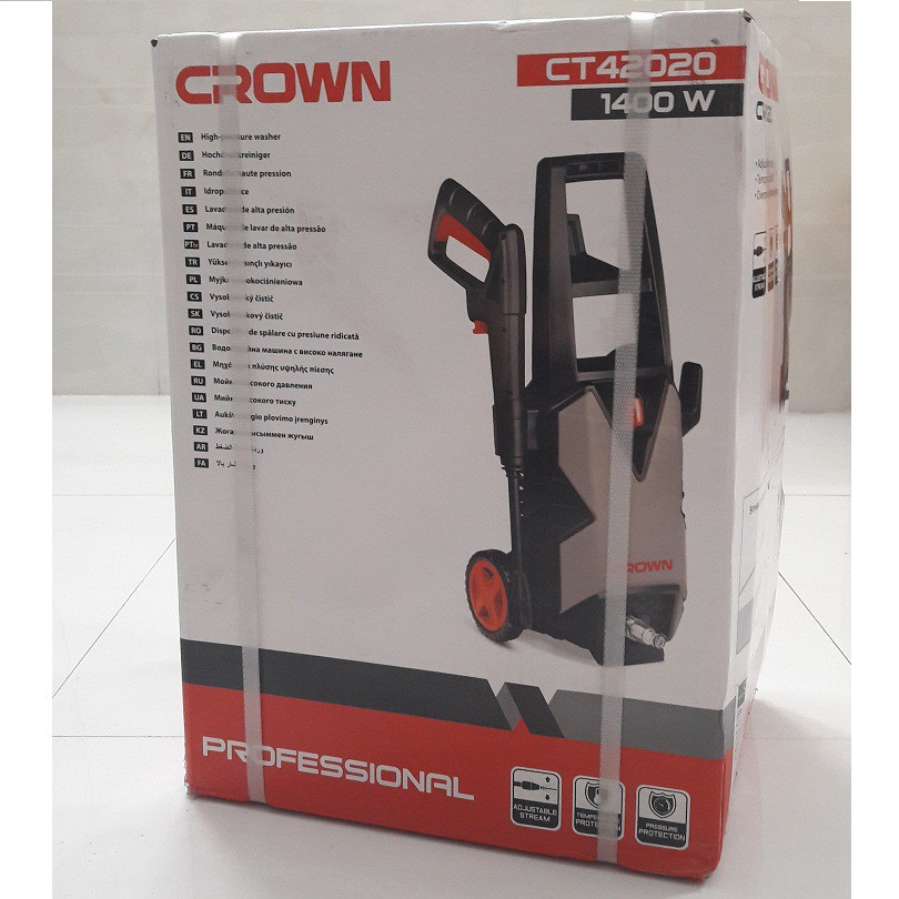 Picture of Upscaled Quality - CROWN 1400W High Pressure Washer 100bar or 1450psi Car Bike Washer, Model: CT42020 - Sustainable Option