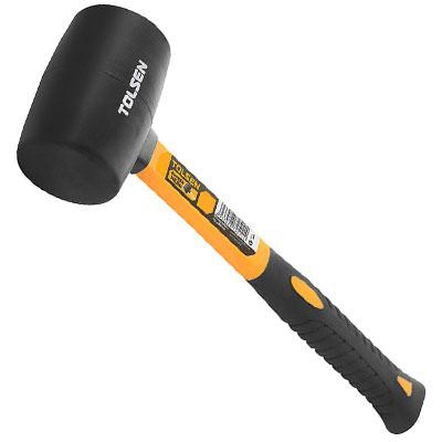 Picture of TOLSEN 450g Rubber Mallet Fiberglass Rubberized Handle Grip Model: 25035