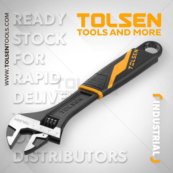 Picture of TOLSEN 10" Adjustable Wrench (250mm) Industrial  Series 15310 - Kings Trading