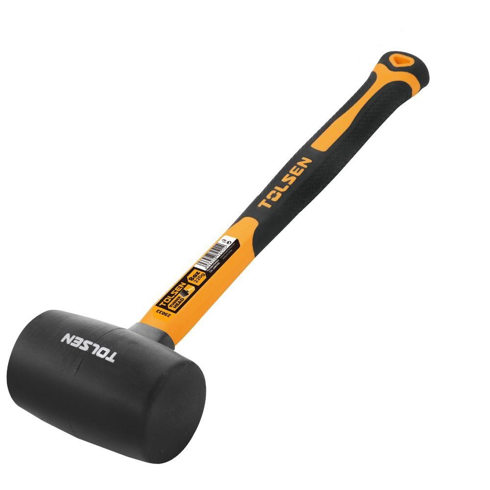Picture of TOLSEN Rubber Mallet 225g Fiberglass Rubberized Handle Grip Model: 25033