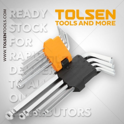 Picture of TOLSEN 9pc Ball Point Long Arm Hex Key Set 20053 - Kings Trading