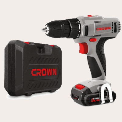 Picture of CROWN 12V Cordless Drill & Screwdriver 10mm (3/8") Chuck with 2Pcs Battery CT21052 - Kings Trading