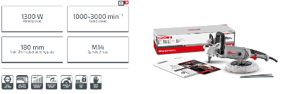 Picture of CROWN Polisher 180mm (7") 1300w CT13302 - Kings Trading