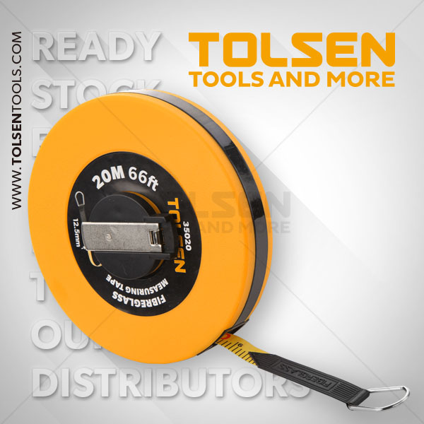 Picture of TOLSEN 50M 165FT Constriction Imperial Metric Fiberglass Measuring Tape Reel / 35023 - Kings Trading