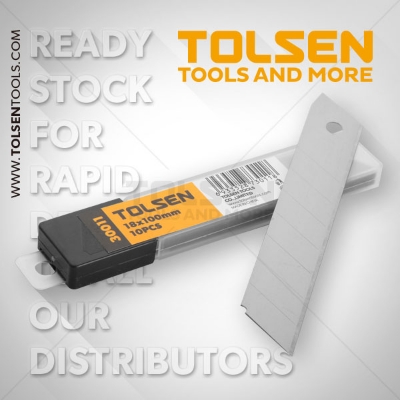 Picture of TOLSEN 10Pcs 18x100mm Snap-Off Sharp Cutter Replacement Refill / 30011 - Kings Trading