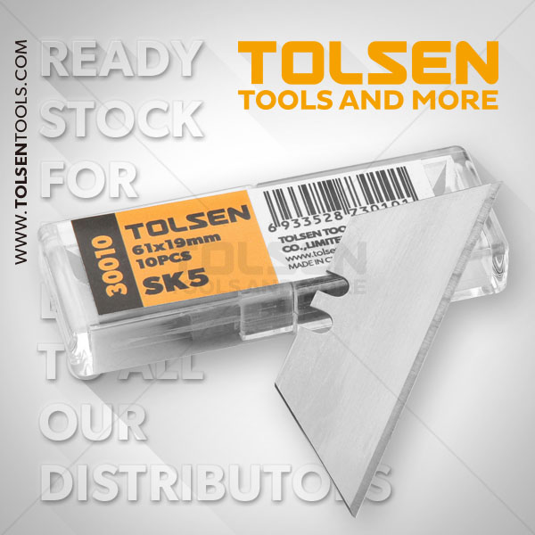 Picture of TOLSEN 10Pcs Blade Refill Set For SK5 (61x19mm) for TOLSEN cutter 30007, 30008, 30009, 30019 cutter 30010 - Kings Trading