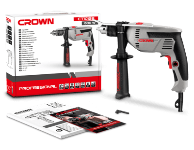 Picture of CROWN Impact Drill /w Hammer Function 600W 13mm CT10128 - Kings Trading