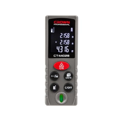 Picture of CROWN 40M Digital LASER Distance Meter 130ft Digital Laser Measure CT44028 - Kings Trading